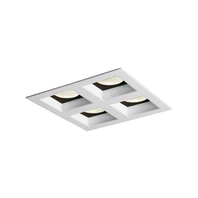 Spot De Embutir Newline Flat Para 4 Lâmpadas Ar70 Gu10 Bivolt Branco Preto