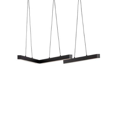 Lustre Pendente Newline Fit Led 725 Bivolt Preto 3000k Luz Amarela