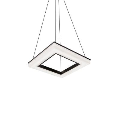 Lustre Pendente Newline Pixel 496 Led Bivolt Preto 3000k Luz Amarela
