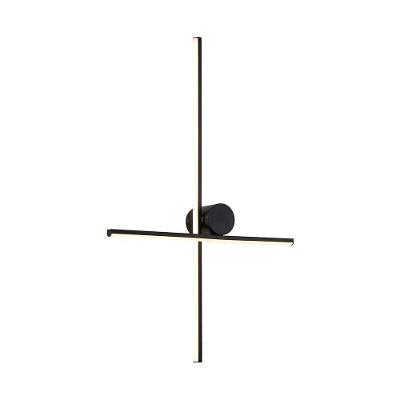 Arandela Nordecor Nien 40cm+60cm 20w Led Bivolt Preto 3000k Luz Amarela 2936