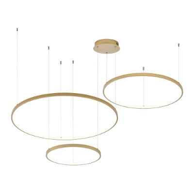 Lustre Pendente Astraled Bevis Pl-9733 Dourado Led Bivolt