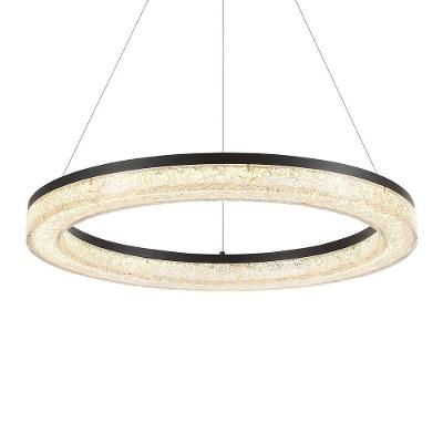 Lustre Pendente Astraled Kiwo Pl-9750 Preto Led Bivolt