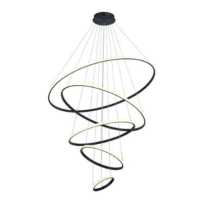 Lustre Pendente Astraled Tabit Pl-9848 Preto Led Bivolt