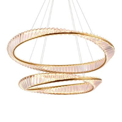 Lustre Pendente Skylight Domino 4017 Dourado Led Bivolt Dourado-transparente