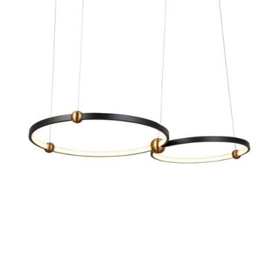 Lustre Pendente Skylight Circles 3075 Preto Led Bivolt