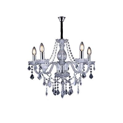 Lustre Pendente Taschibra Glam 5 Transparente E14 Bivolt