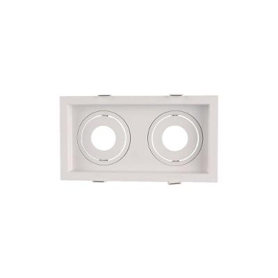 Spot De Embutir Recuado Astraled Berenices Para 2 Lâmpadas Mr16 Branco Sp-7634