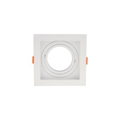 Spot De Embutir Recuado Astraled Berenices Para Lâmpada Mr16 Quadrado Branco Sp-7614