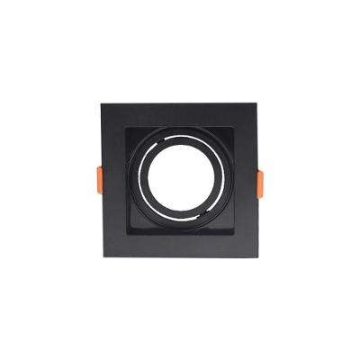 Spot De Embutir Recuado Astraled Berenices Para Lâmpada Mr16 Quadrado Preto Sp-7613