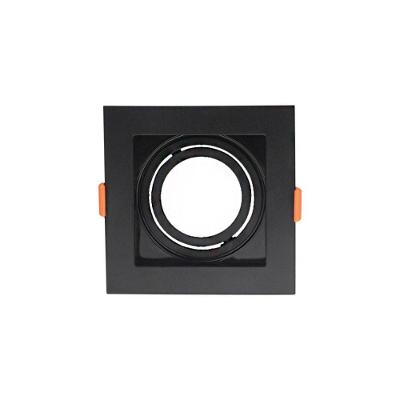 Spot De Embutir Recuado Astraled Berenices Para Lâmpada Par 20 Quadrado Preto Sp-7615