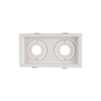 Spot De Embutir Recuado Astraled Berenices Para 2 Lâmpadas Ar70 Branco Sp-7636