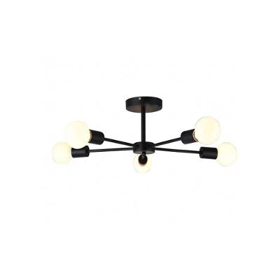 Plafon Taschibra Cyber 5 Preto E27 Bivolt