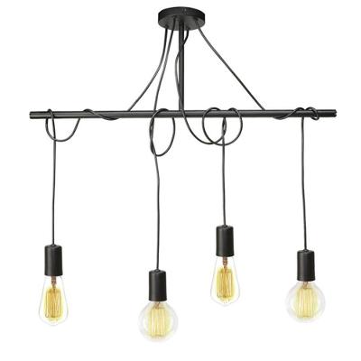 Lustre Pendente Taschibra Tears Linear Preto E27 Bivolt