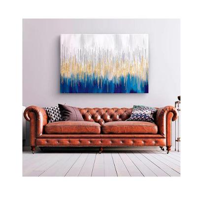 Quadro Decorativo Abstrato Belas Linhas Douradas C- Moldura Dourada Tamanho:100 X 70 Cm