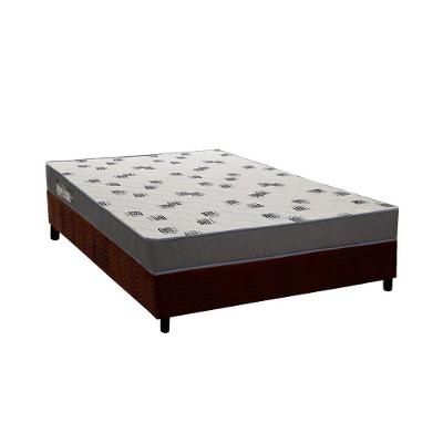 Cama Box Viúva: Colchão Espuma D33 Ortobom Light Saúde + Base Crc Suede Brown (128x188)