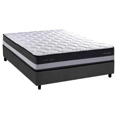Cama Box Casal: Colchão Molas Bonnel Herval Maxspring Minsque C1625 + Base Crc Suede Gray (138x188x27)