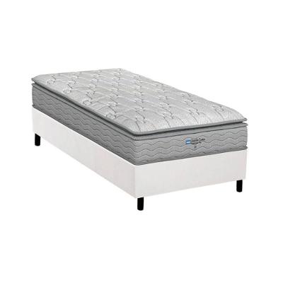 Cama Box Solteiro: Colchão Espuma D45 Probel Anatômico Guarda Costas Próextreme Plus + Base Crc Courano White (88x188)