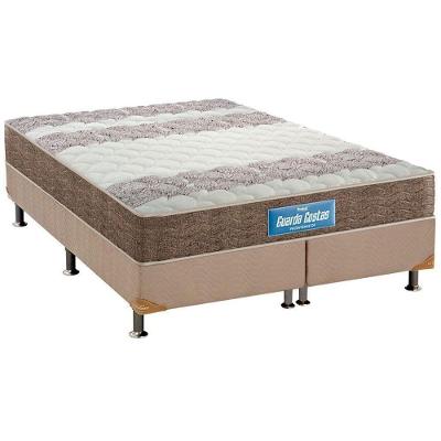 Cama Box King: Colchão Espuma D33 Probel - Anatômico Guarda Costas Plus + Base Crc Suede Clean (193x203)