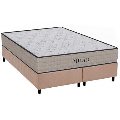 Cama Box Queen: Colchão Espuma D33 Orthoflex Milão + Base Crc Suede Clean (158x198)