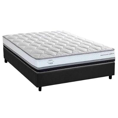 Cama Box Casal: Colchão Molas Ensacadas Herval La Playa C1634 + Base Crc Suede Gray (138x188x28)