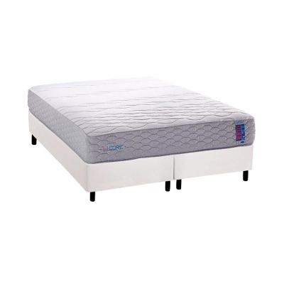 Cama Box Queen: Colchão Espuma D33 Herval - Ag 65 Feelcore + Base Crc Courano White (158x198)