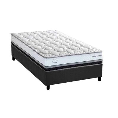 Cama Box Solteiro: Colchão Molas Masterpocket Ensacadas Herval La Playa C1634 + Base Crc Suede Gray (88x188x28)