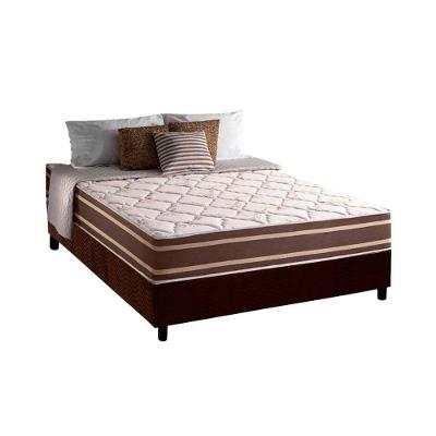 Cama Box Casal: Colchão Molas Masterpocket Ensacadas Duo Sono+ Base Crc Suede Brown (138x188)