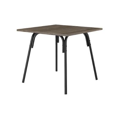 Mesa Para Cozinha 1569 Com Tampo Madeirado 90cm Preto Legno Carraro