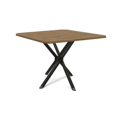 Mesa Para Cozinha Volga Com Tampo 90cm Preto Fosco Nogueira Kappesberg