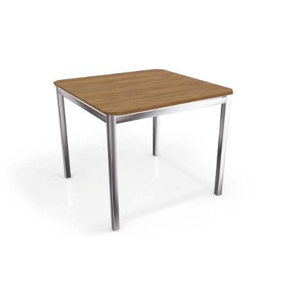 Mesa Para Cozinha Reno Com Tampo 90cm Cromada Nogueira Kappesberg