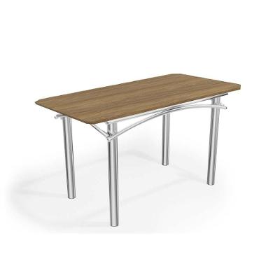 Mesa Para Cozinha Elba Com Tampo 1.60cm Cromada Nogueira Kappesberg