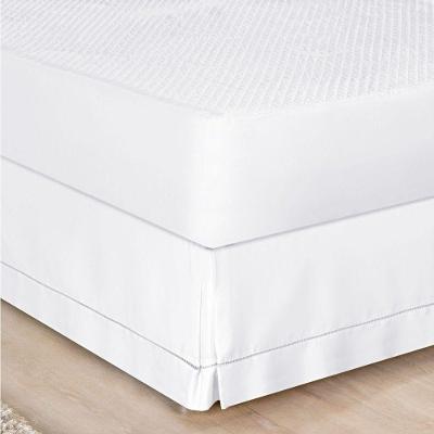 Saia Para Cama Box Casal Ponto Palito Branco
