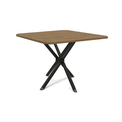 Mesa Para Cozinha Volga Com Tampo 90cm Preto Fosco Nogueira Kappesberg