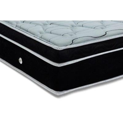 Conjunto Box Solteiro Colchão Molas Ortobom Superpocket Elegant + Base Crc Suede Black(88x188)