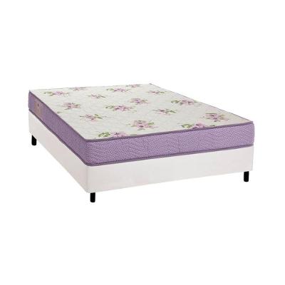 Conjunto Box Casal: Colchão Espuma Ortobom D23 Physical Super Resistente + Base Crc Courano White (138x188)