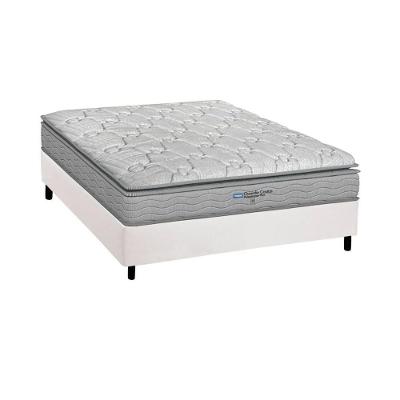 Conjunto Box Casal: Colchão Anatômico Probel D45 Guarda Costas Próextreme Plus + Base Crc Courano White (138x188)
