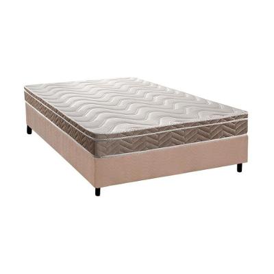 Conjunto Box Casal: Colchão Anatômico Paropas D33 Confort Ultra Firme + Base Crc Suede Clean (138x188)