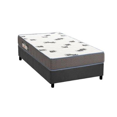 Conjunto Box Solteiro: Colchão Espuma Ortobom D33 Light Saúde + Base Crc Suede Gray (88x188)