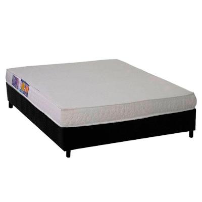 Conjunto Box Viúva: Colchão Espuma Ortobom D23 Light Saúde + Base Crc Suede Black (128x188)