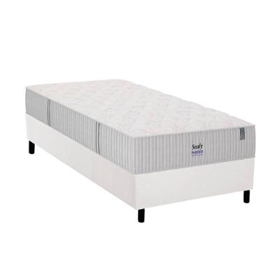 Conjunto Box Solteiro: Colchão Molas Sealy Ensacadas Phoenix + Base Crc Courano White (88x188)
