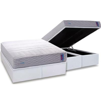 Conjunto Box Baú Queen: Colchão Espuma Herval D33 - Ag 65 Feelcore + Base Crc Courano White (158x198)
