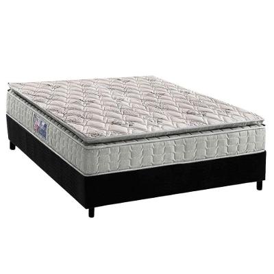 Conjunto Box Casal: Colchão Espuma D33 Orthosono + Base Crc Suede Black (138x188)