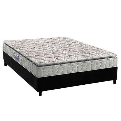 Conjunto Box Viúva: Colchão Espuma D33 Orthosono + Base Crc Suede Black (128x188)