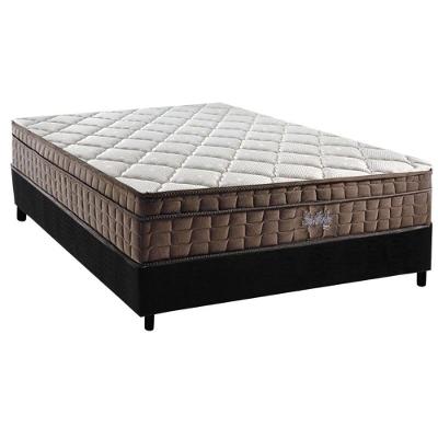 Conjunto Box Casal: Colchão Espuma D28 - Ag65 Anjos Star + Base Crc Suede Black (138x188)