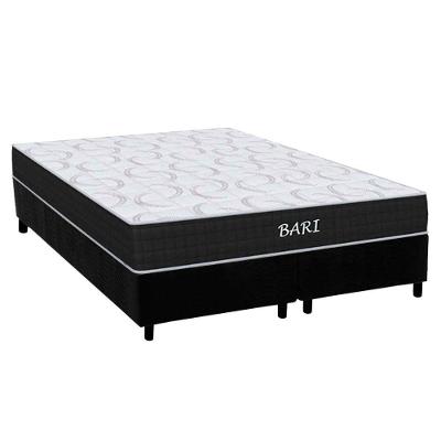 Conjunto Box King: Colchão Espuma Orthoflex D45 Bari + Base Crc Suede Black (193x203)