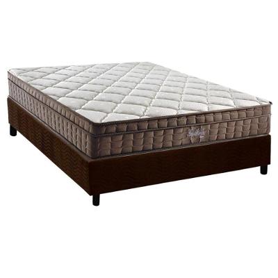 Conjunto Box Casal: Colchão Espuma D28 - Ag65 Anjos Star + Base Crc Suede Brown (138x188)
