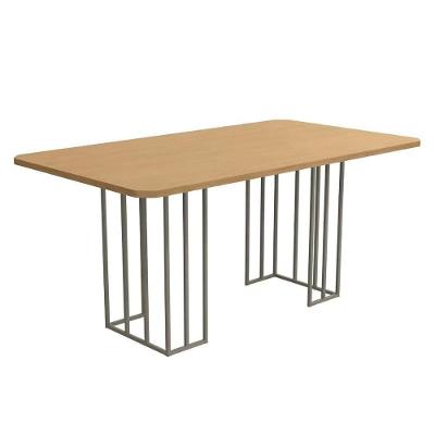 Mesa Para Cozinha Duina Com Tampo 160cm Niquel Freijó Kappesberg