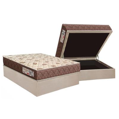 Cama Box Baú Casal: Colchão Espuma D33 Orthoflex Comfortpedic + Base Crc Suede Clean (138x188)