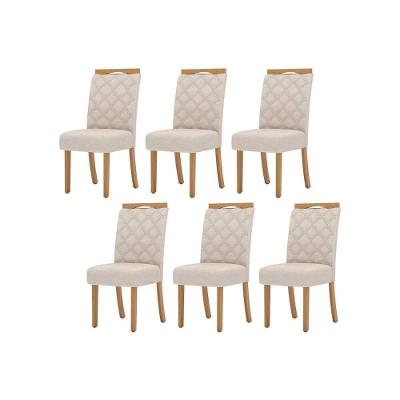 Kit 6 Cadeiras Sala Jantar Bella 6 Un Nature Linho