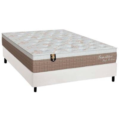 Conjunto Box Casal: Colchão Molas Orthoflex Ensacadas Sensitive + Base Crc Courano White (138x188)